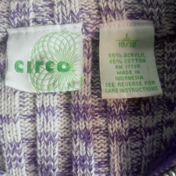 Girls Circo Purple Sweater Sz 10 - Picture 4 of 4
